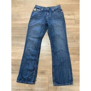 Cinch GRANT Mens 29X32 Blue Denim Western Bootcut Cowboy Thick Stitch Jeans